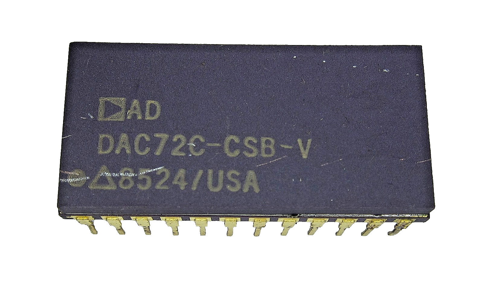 Genuine Vintage Collectable Analog Devices DAC72C-CSB-V Ceramic Gold DAC IC