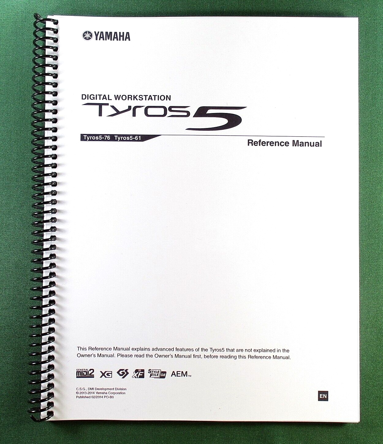 Yamaha Tyros 5 Reference Manual: Full Color 152 Pages & Protective Covers!