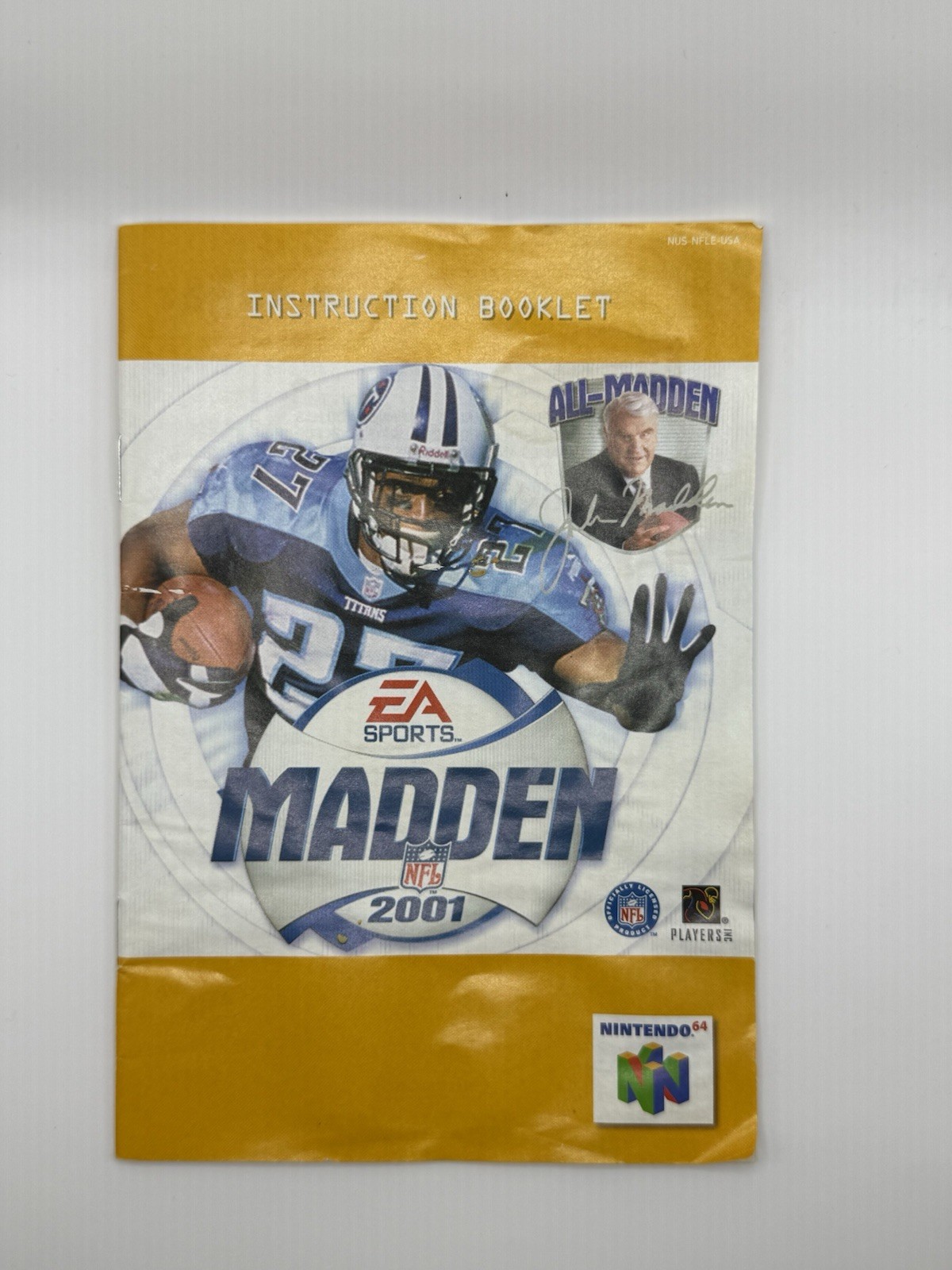 Madden NFL 2001 (Nintendo 64) – Instruction Manual Only – Original N64 Manual
