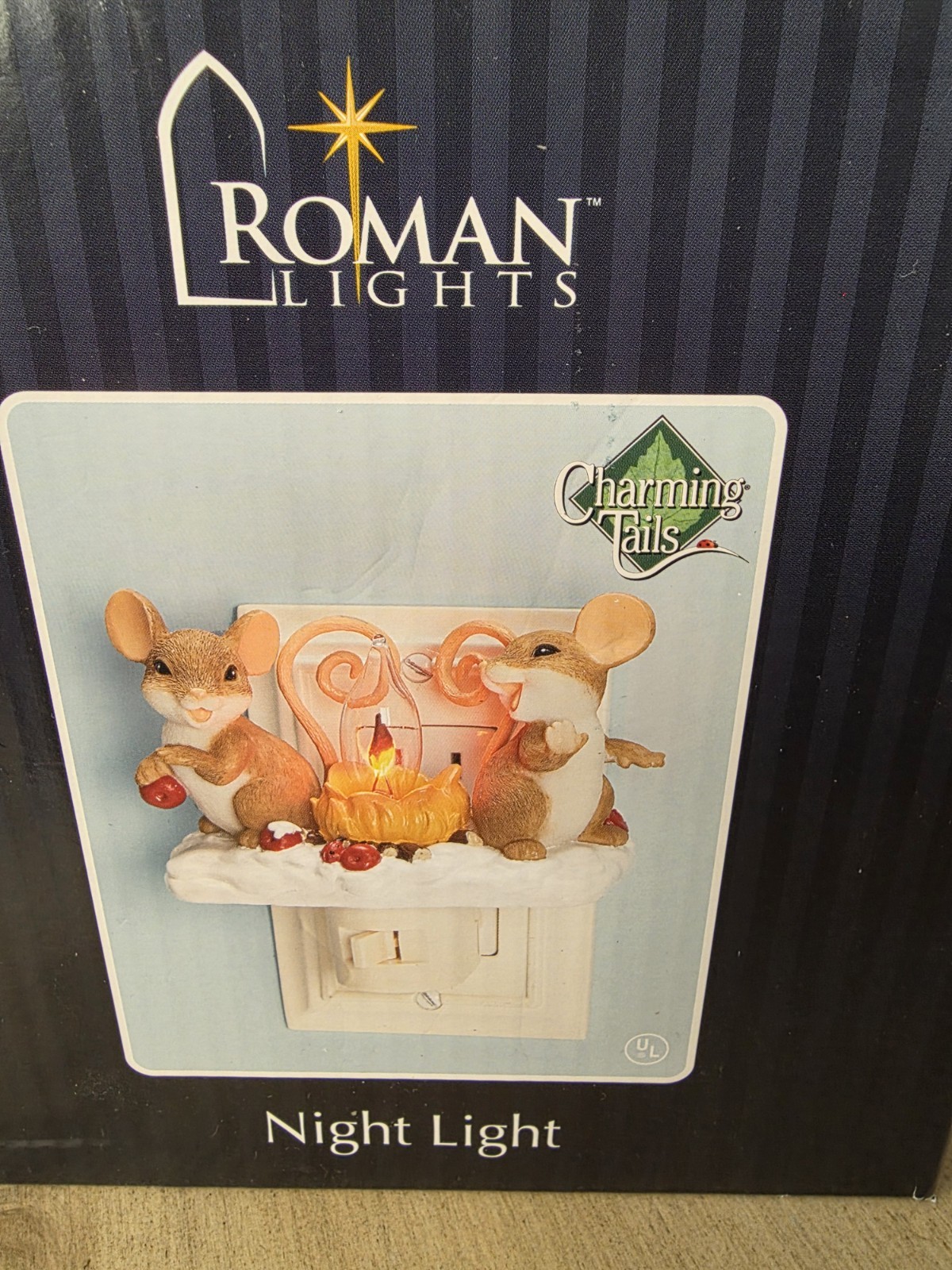 Charming Tails Mice Campfire Christmas Plug In Night Light 131122