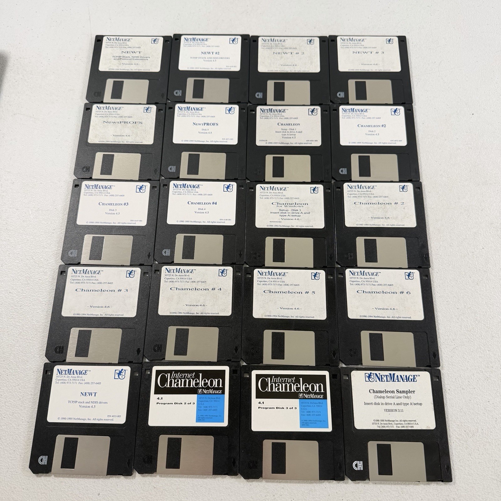 Chameleon Newt For Windows 3.5” Floppy NetManage Version 4.5 4.6 Lot Of 20