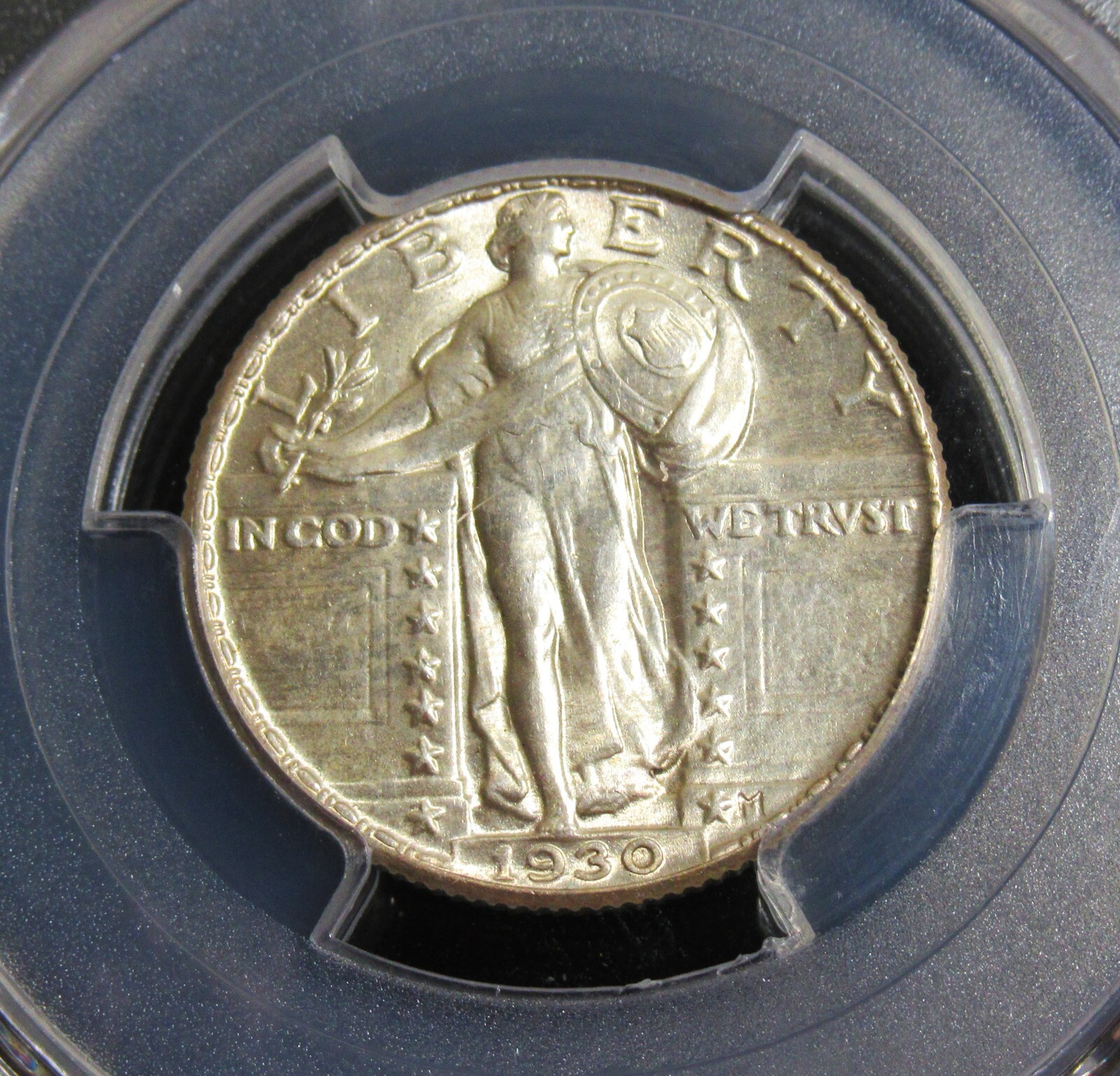 1930 25C  Standing Liberty Quarter MS63 Full Head PCGS.
