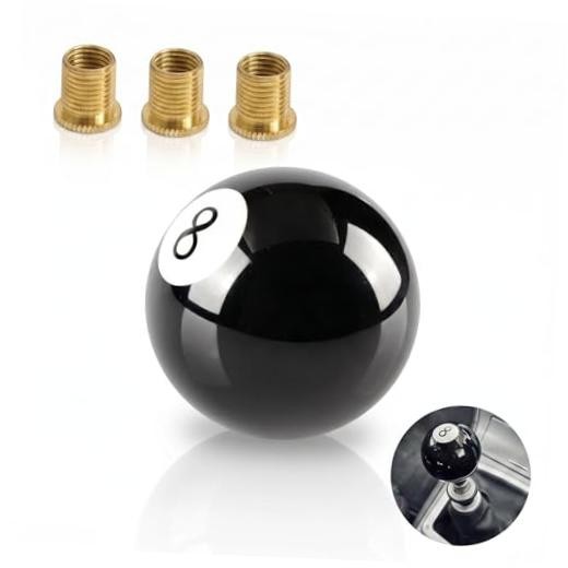1 PC Car Shift Knob, 8 Ball Billiard Personalized Gear Shift Knob with 3
