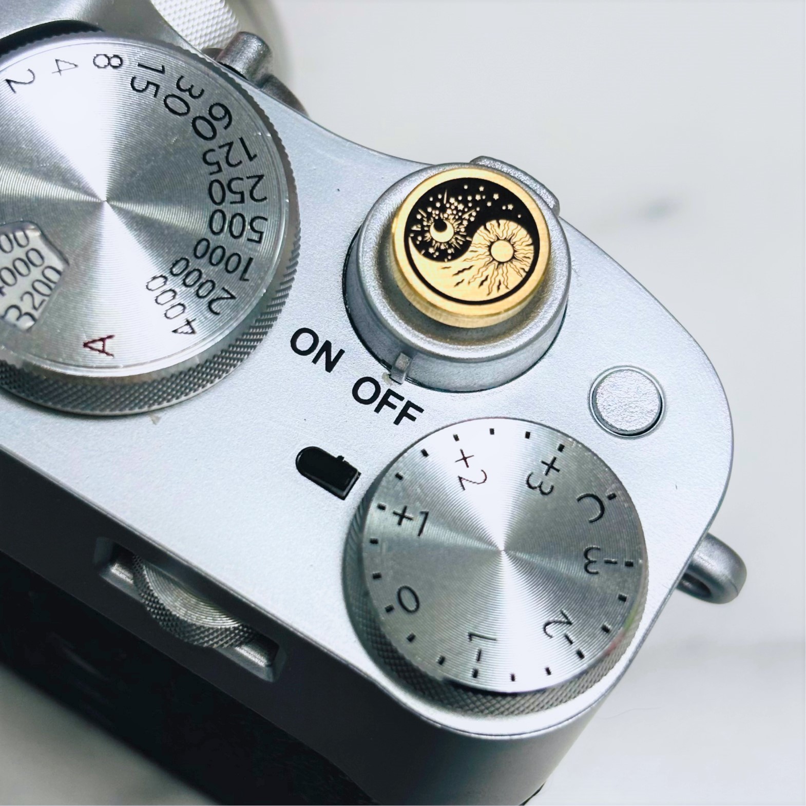 Sun & Moon Camera soft release button - brass strew shutter button universal fit