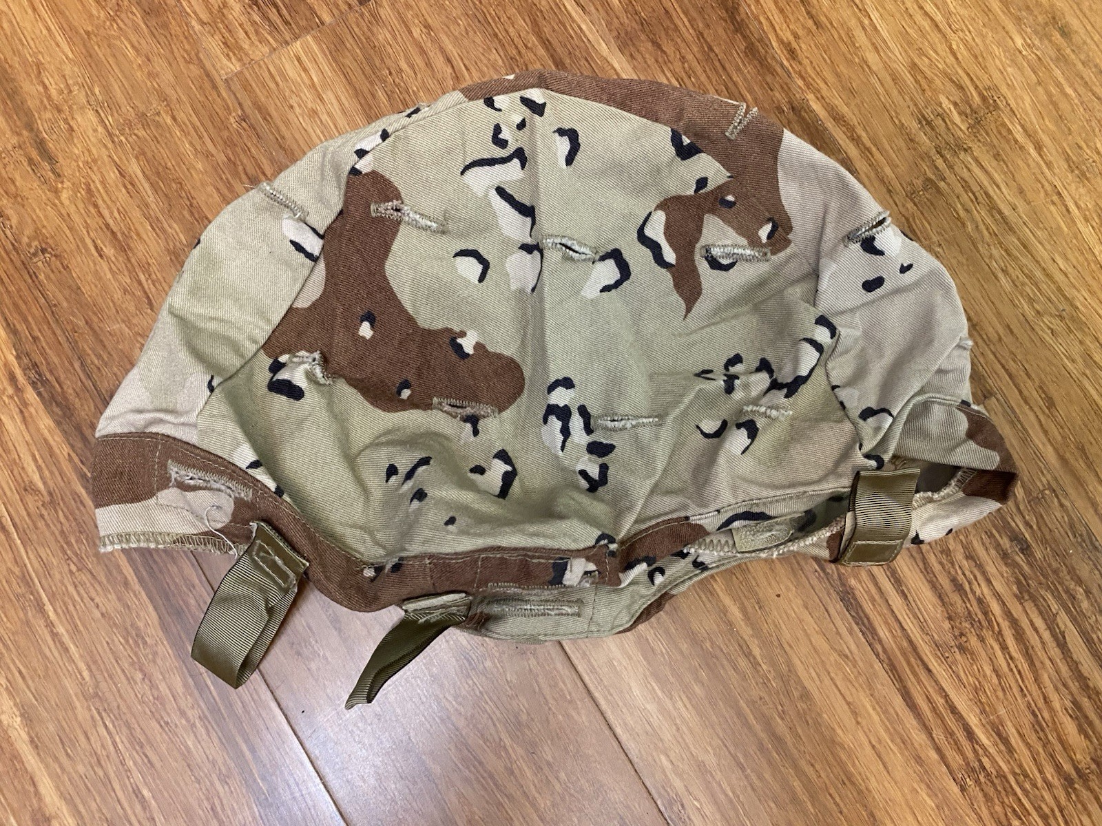 Original 1986 6 Color Desert Pasgt Helmet Cover Chocolate Chip Small