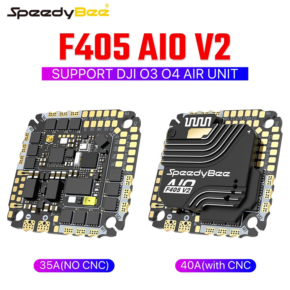 SpeedyBee F405 AIO V2 Flight Controller 35A/40A 3-6S Support DJI O3 O4 Air Unit