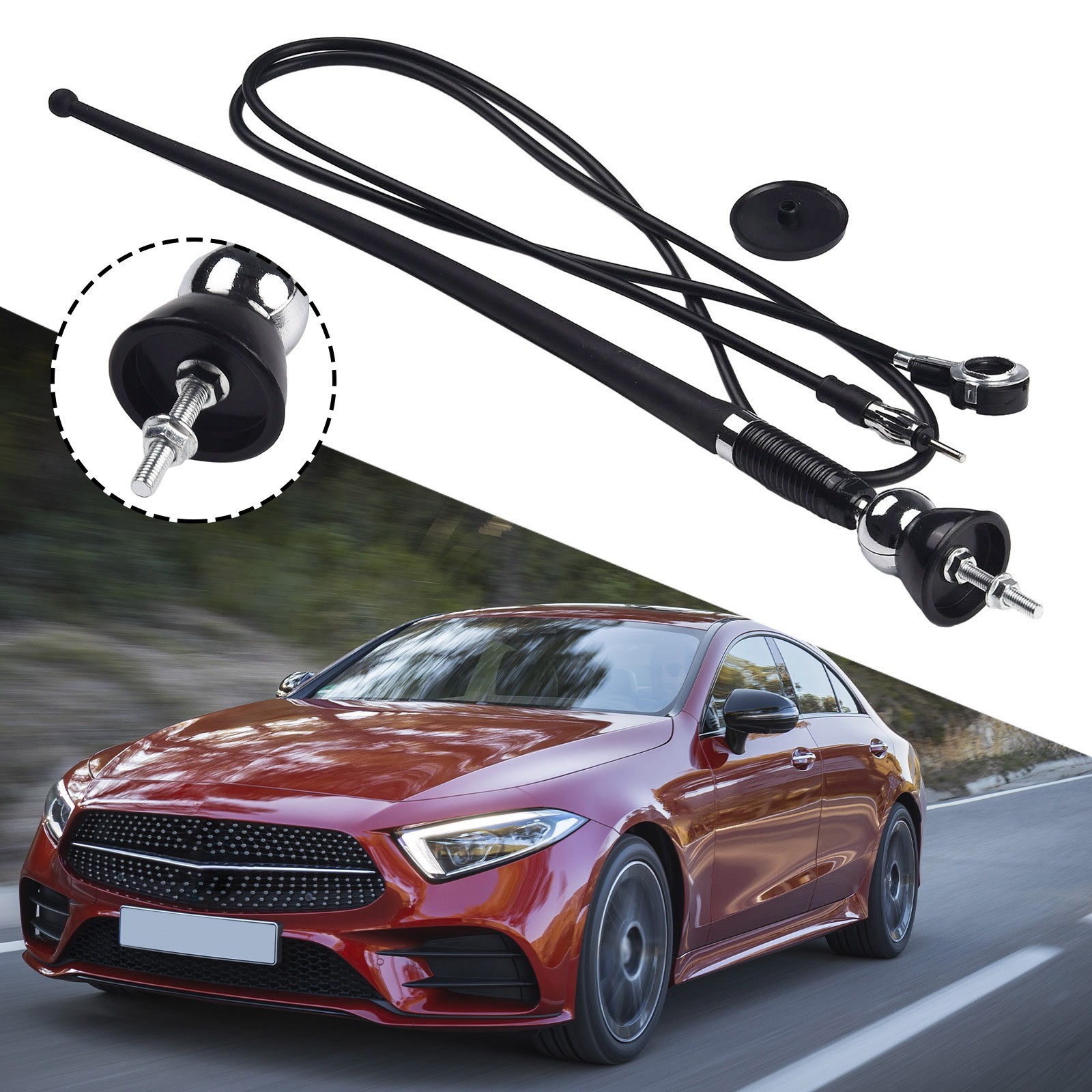 RMA305 Car Radio Rubber Antenna Aerial Mast Easy Fit Suitable for Most Cars