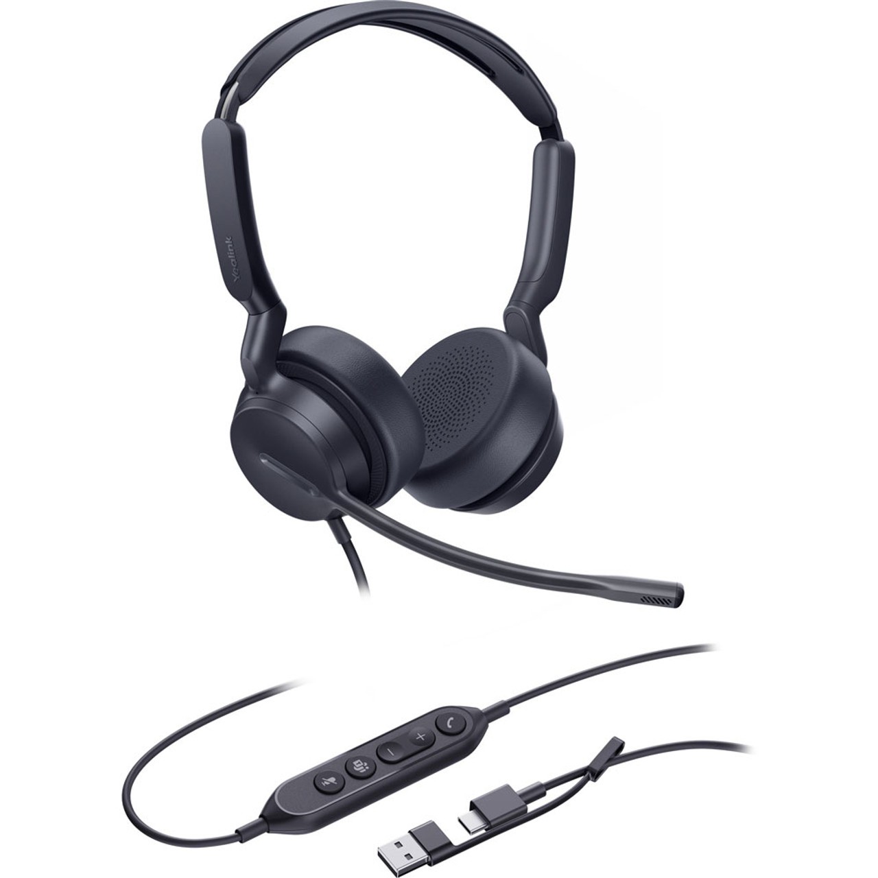 Yealink YEA-UH42-DUAL-TEAMS-USB UH42 Dual Teams Stereo USB-A/C Wired Headset