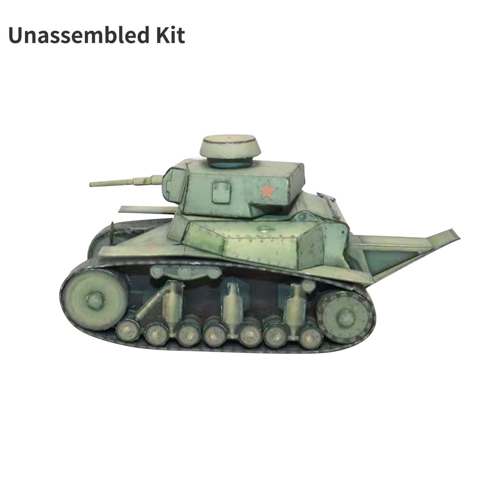 1/35 Soviet MS-1 S Escort Tank 3D Tank Paper Model Unassembled Collection Kits