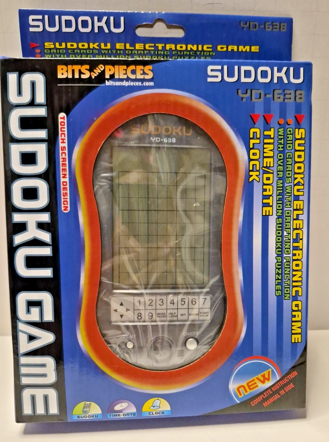 Sudoku Electronic Handheld Game YD-638 With Time Date Clock New