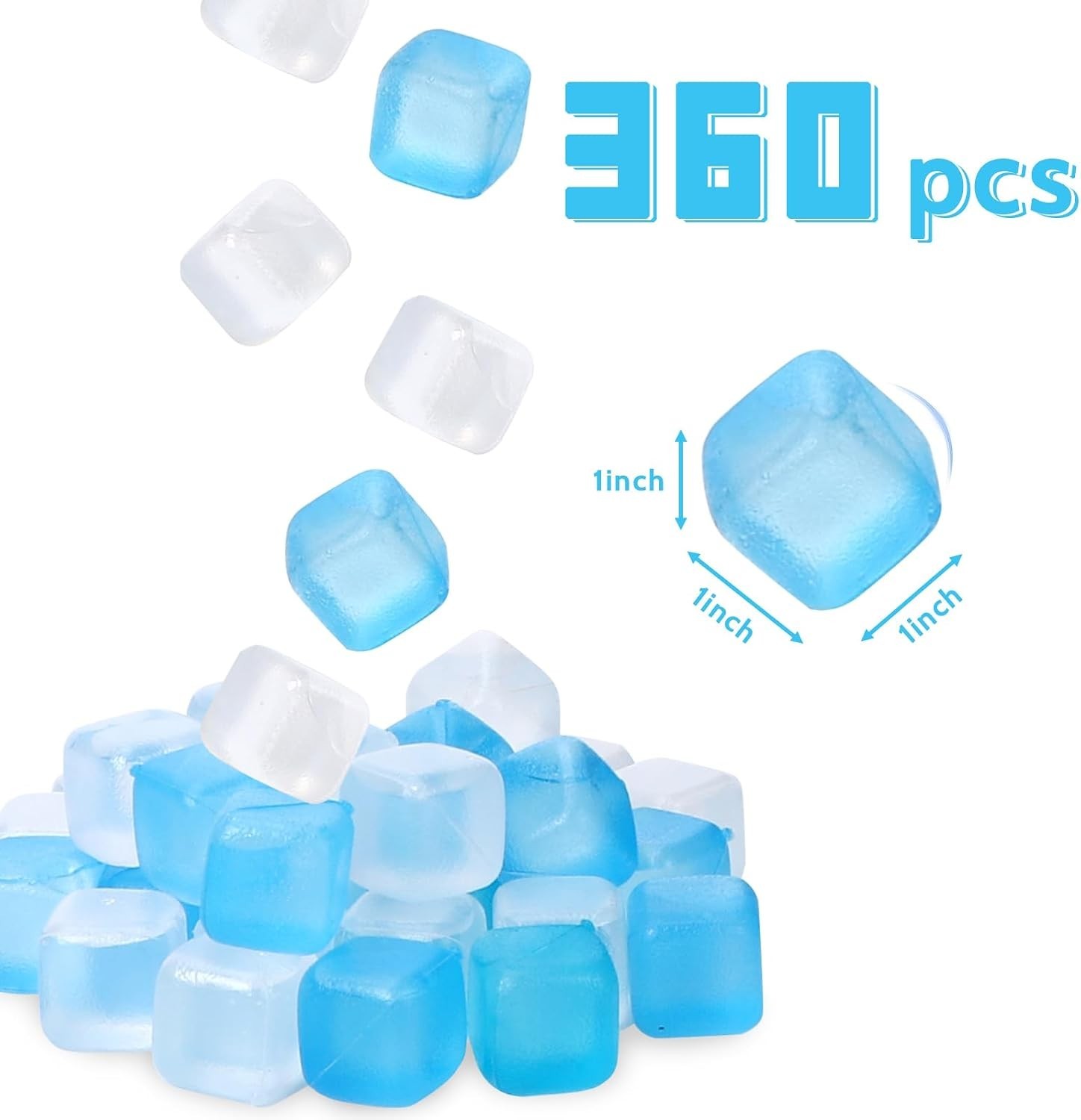360PC Reusable Ice Cubes Refreezable Ice Cubes Reusable Ice Cubes