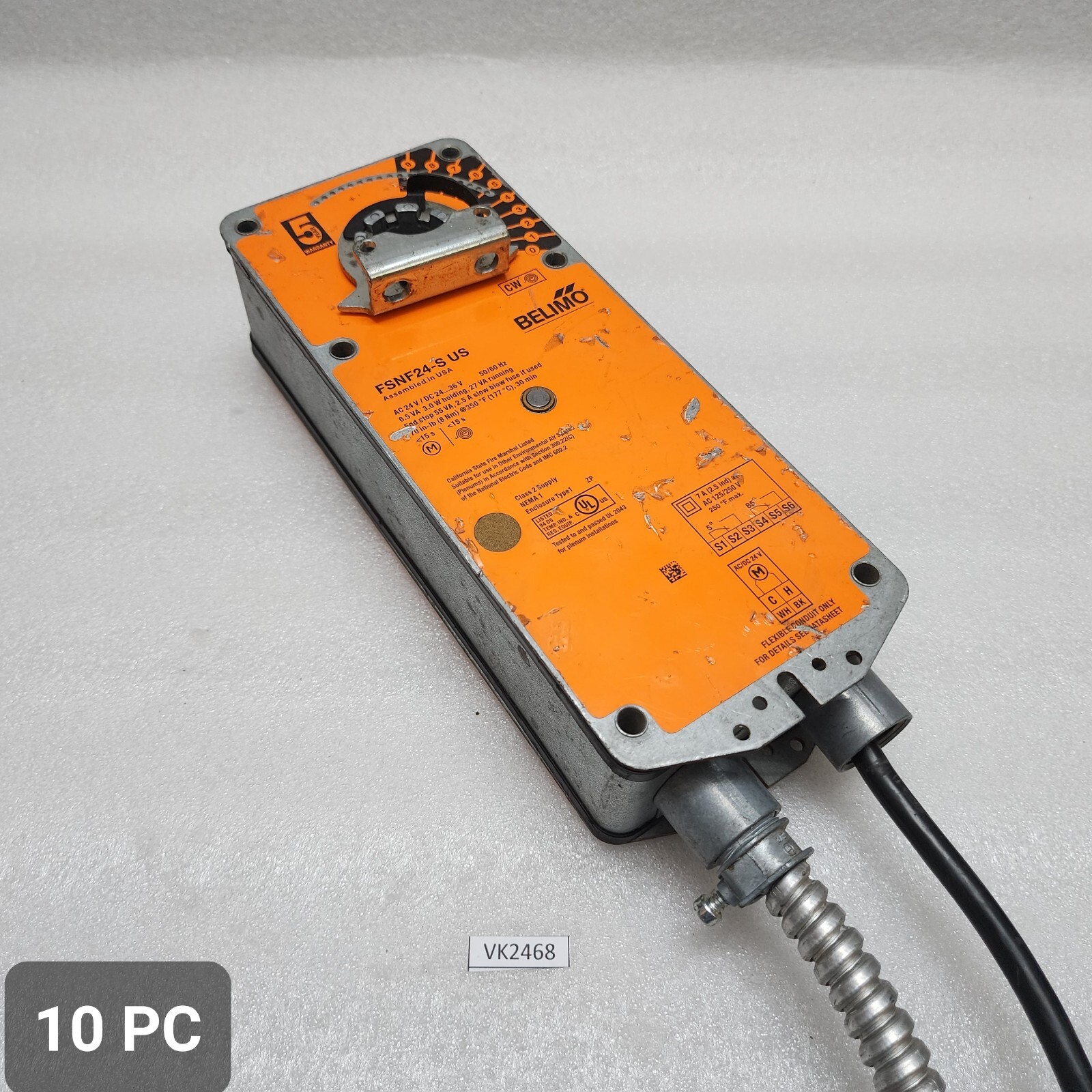 BELIMO FSNF24-S US FIRE & SMOKE SPRING RETURN ACTUATOR 24VAC/24-36VDC