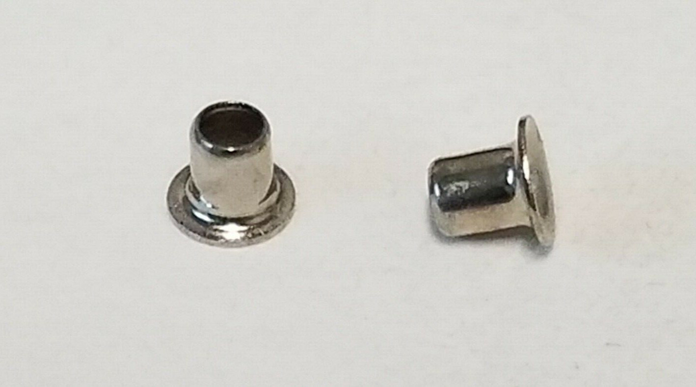 Via Vias Grommet Thru Hole Rivet Eyelets Brass Nickel Plated 500 Pcs.