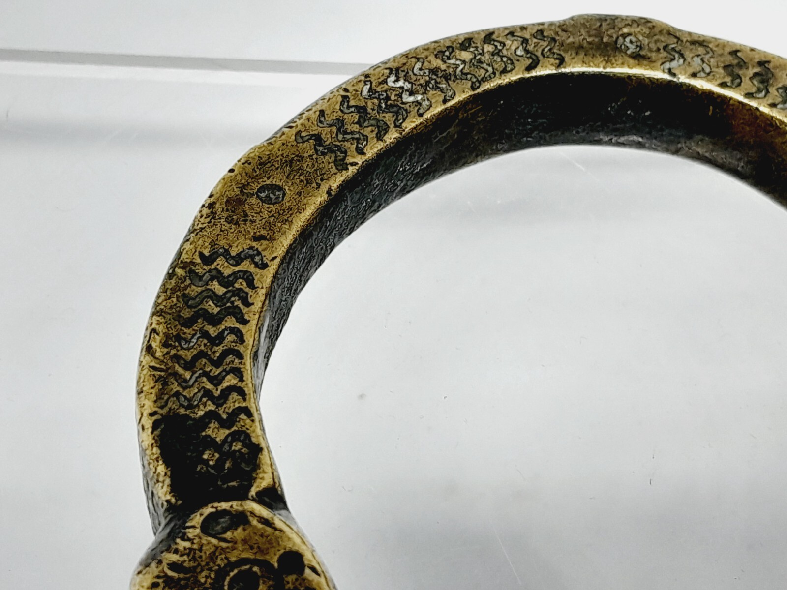 WEST AFRICIAN BRASS MONEY RING - 1800'S