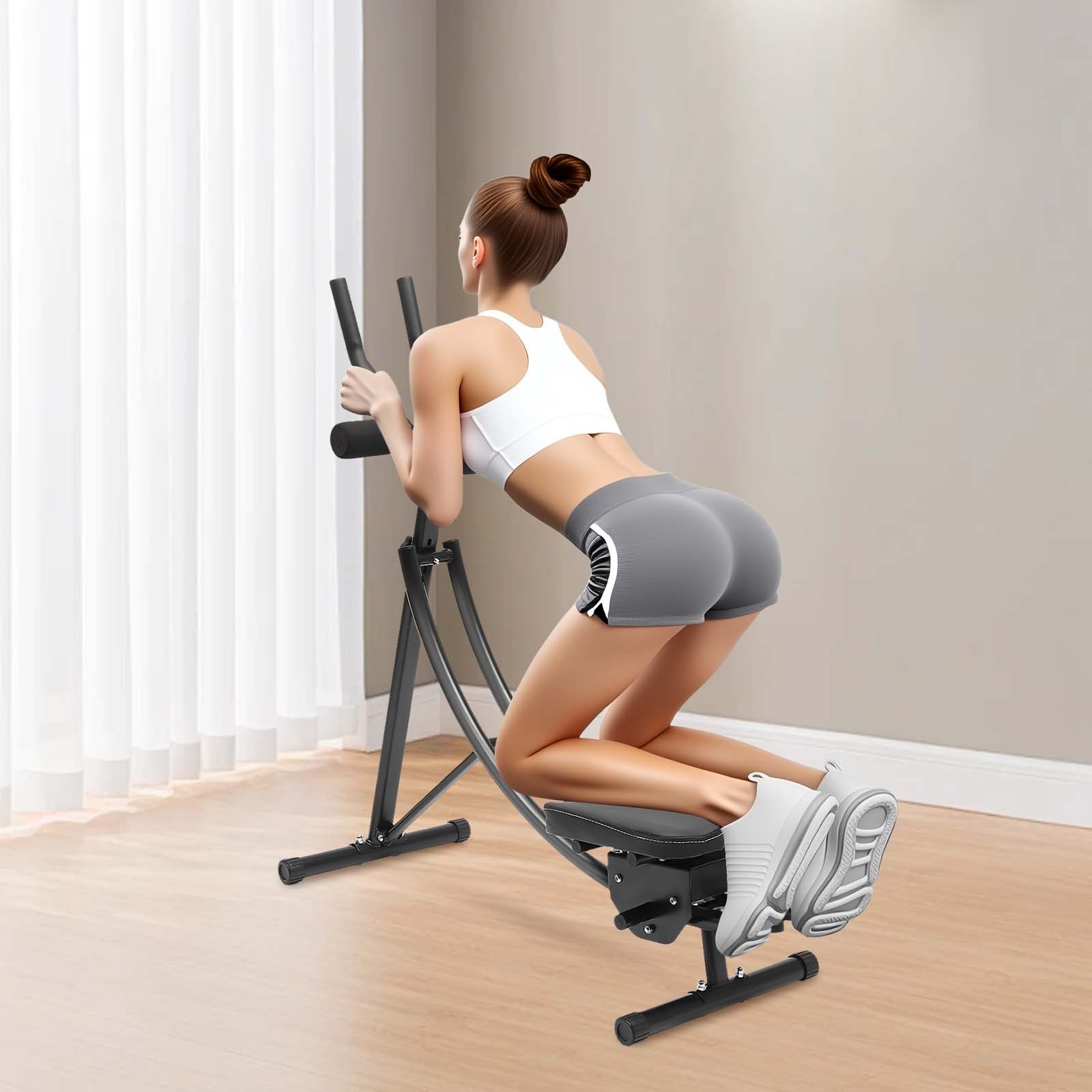 Ab Machine Coaster Abdominal Crunch Trainer fit Home Gym Core Workout Equipment