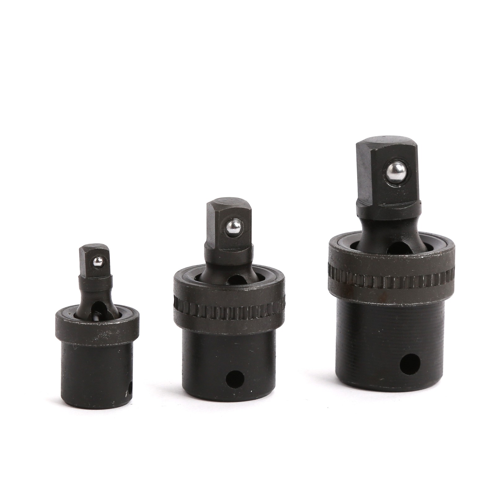 3PC 1/4" 3/8" 1/2" Drive Premium Impact Universal Joint Socket Set CrMo U-Joint