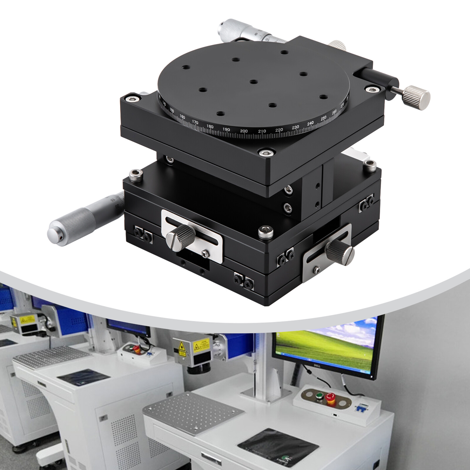 XYZR Micrometer Linear Stage Manual Accuracy Optical Linear Positioning Stage