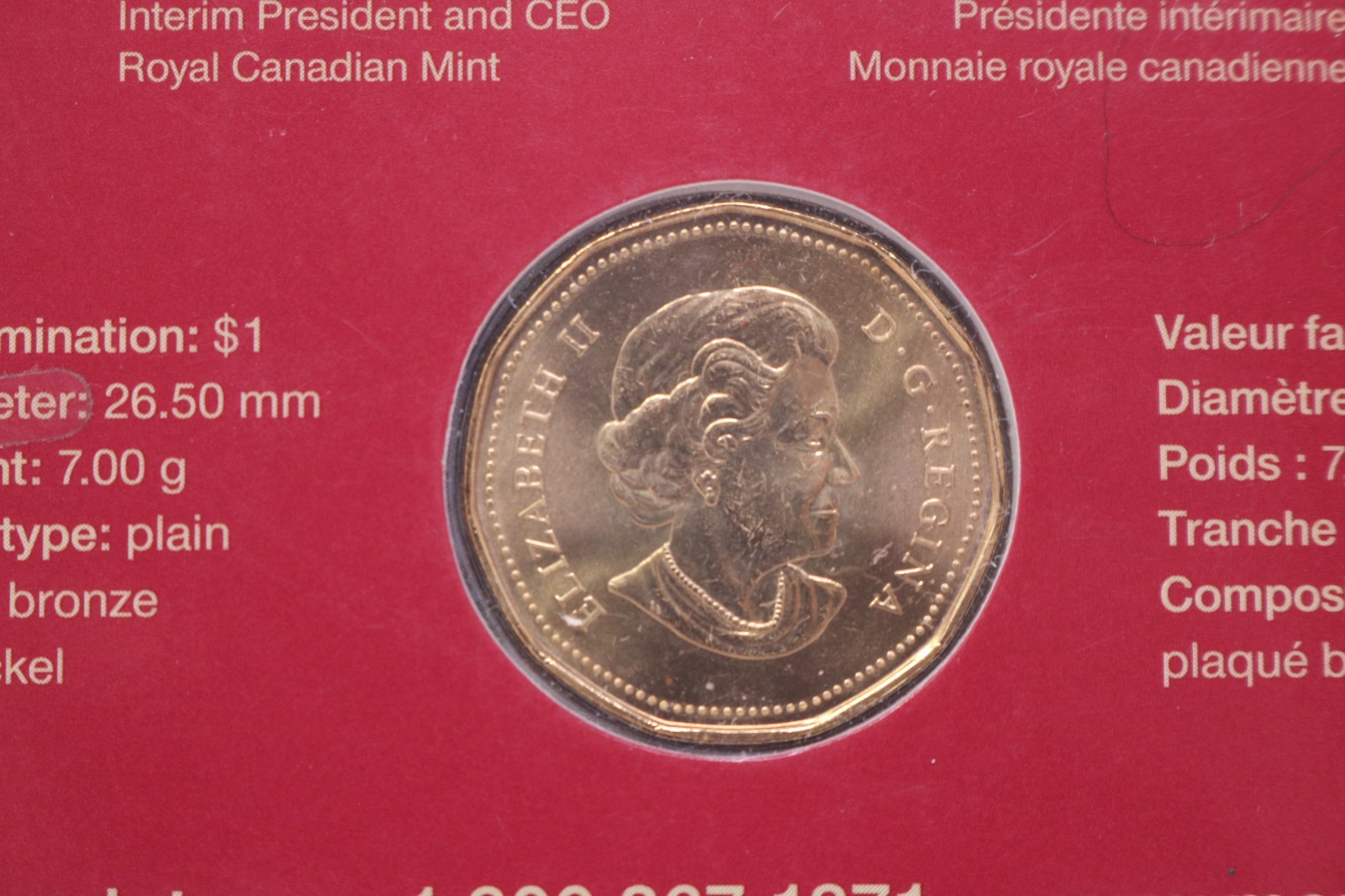 Official First Day Issue: 2006 Canada $1 Lucky Loonie