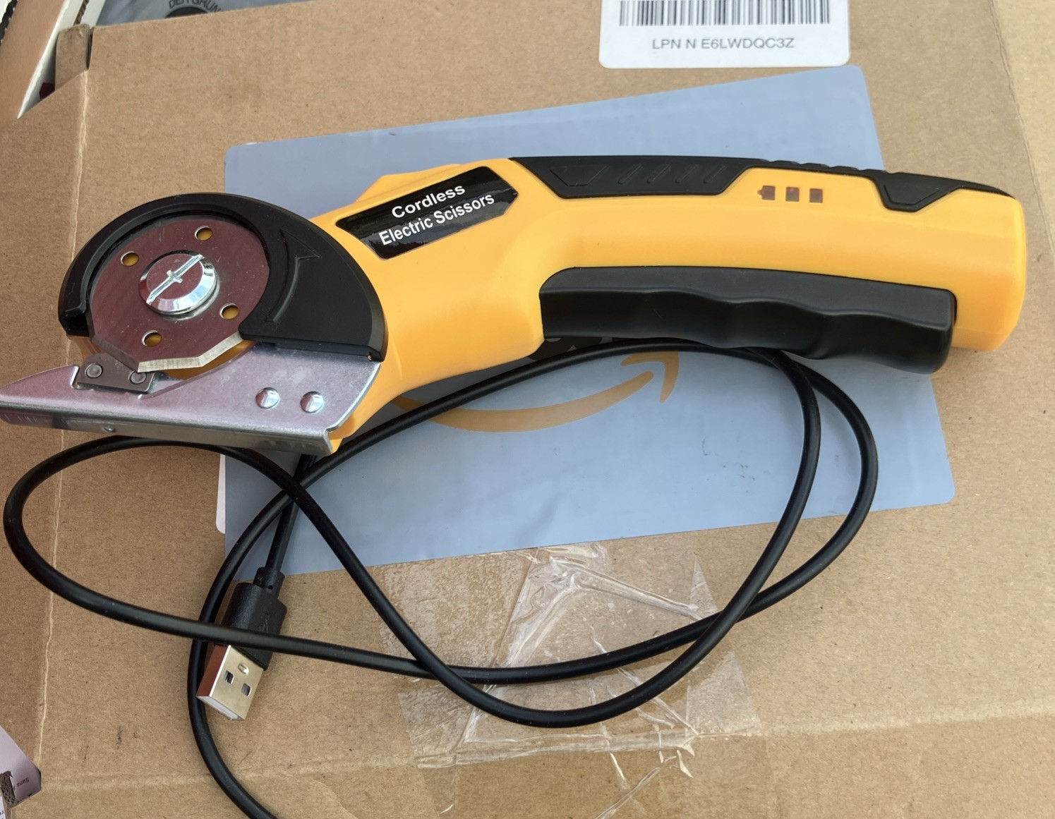 Cordless Electric Scissors,4V Electric Mini Box Cutter,Carpet Cardboard Cutter@3