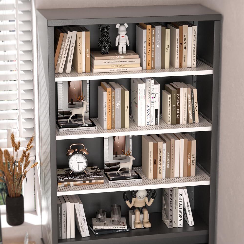Slideep Adjustable Closet Storage Shelves with Seamless Large, Hole Board