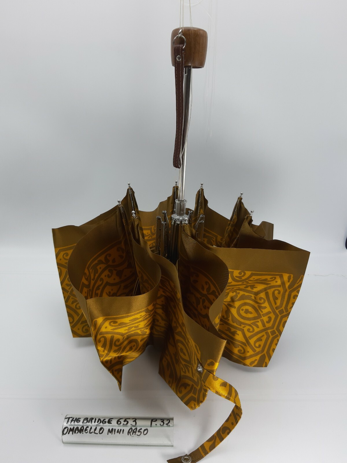 Unisex Mini Umbrella - Technofibre - Bronze/Yellow - Cod.653 - The Bridge