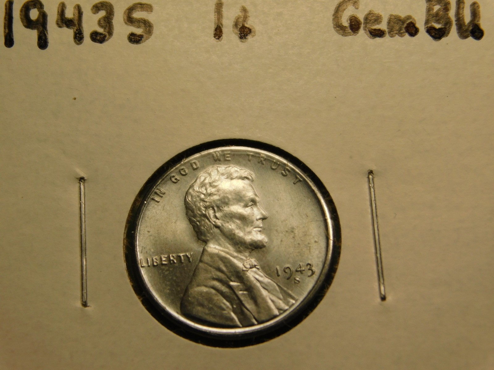 1943 S Lincoln Cent Item # 12795