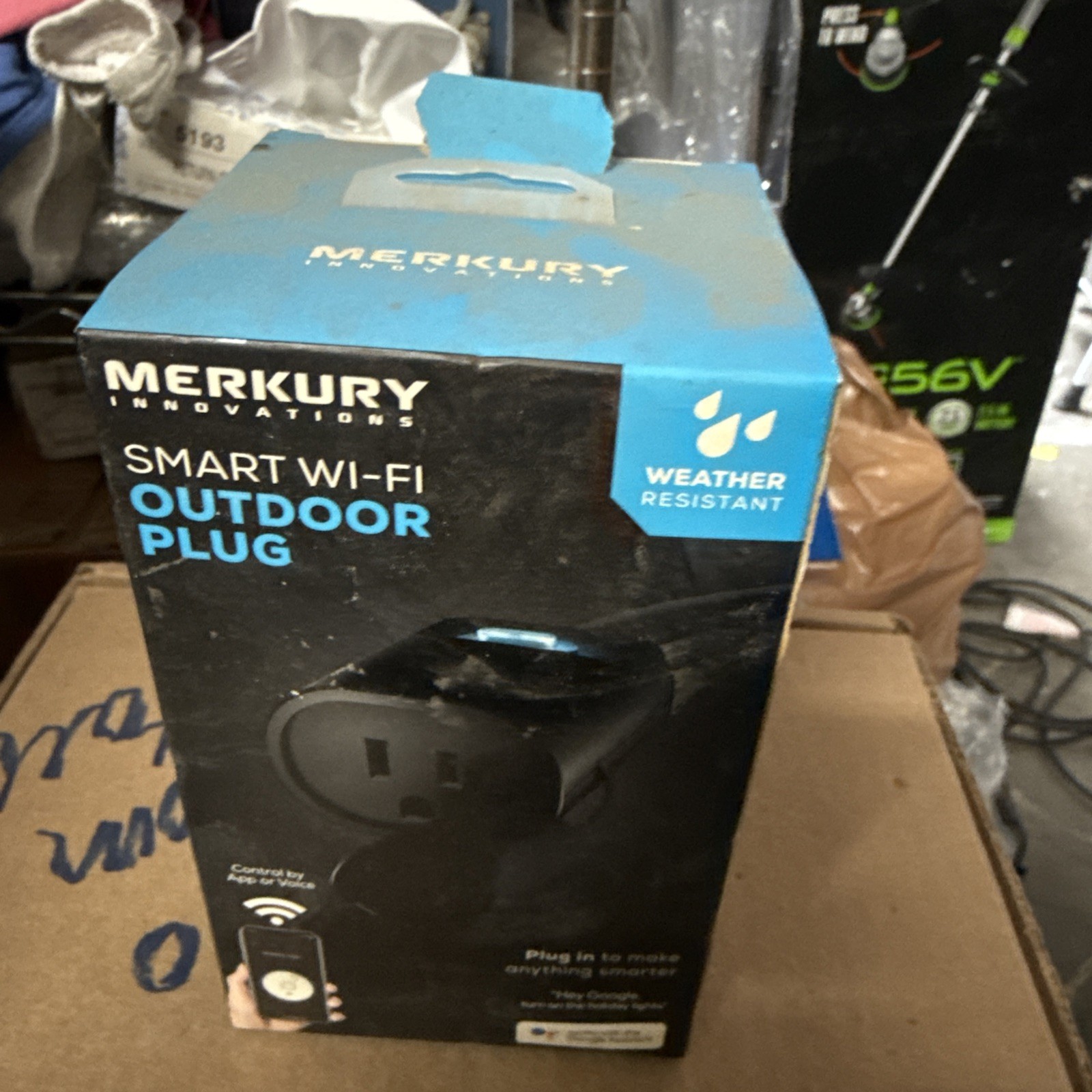 Merkury Innovations Indoor/Outdoor Wi-Fi Smart Plug Requires 2.4GHz Wi-Fi