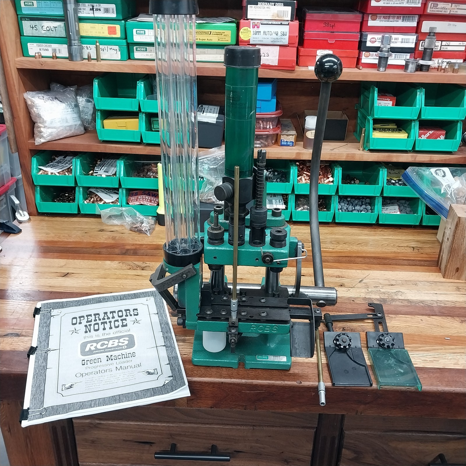 rcbs green machine reloading press excellent condition 38/357