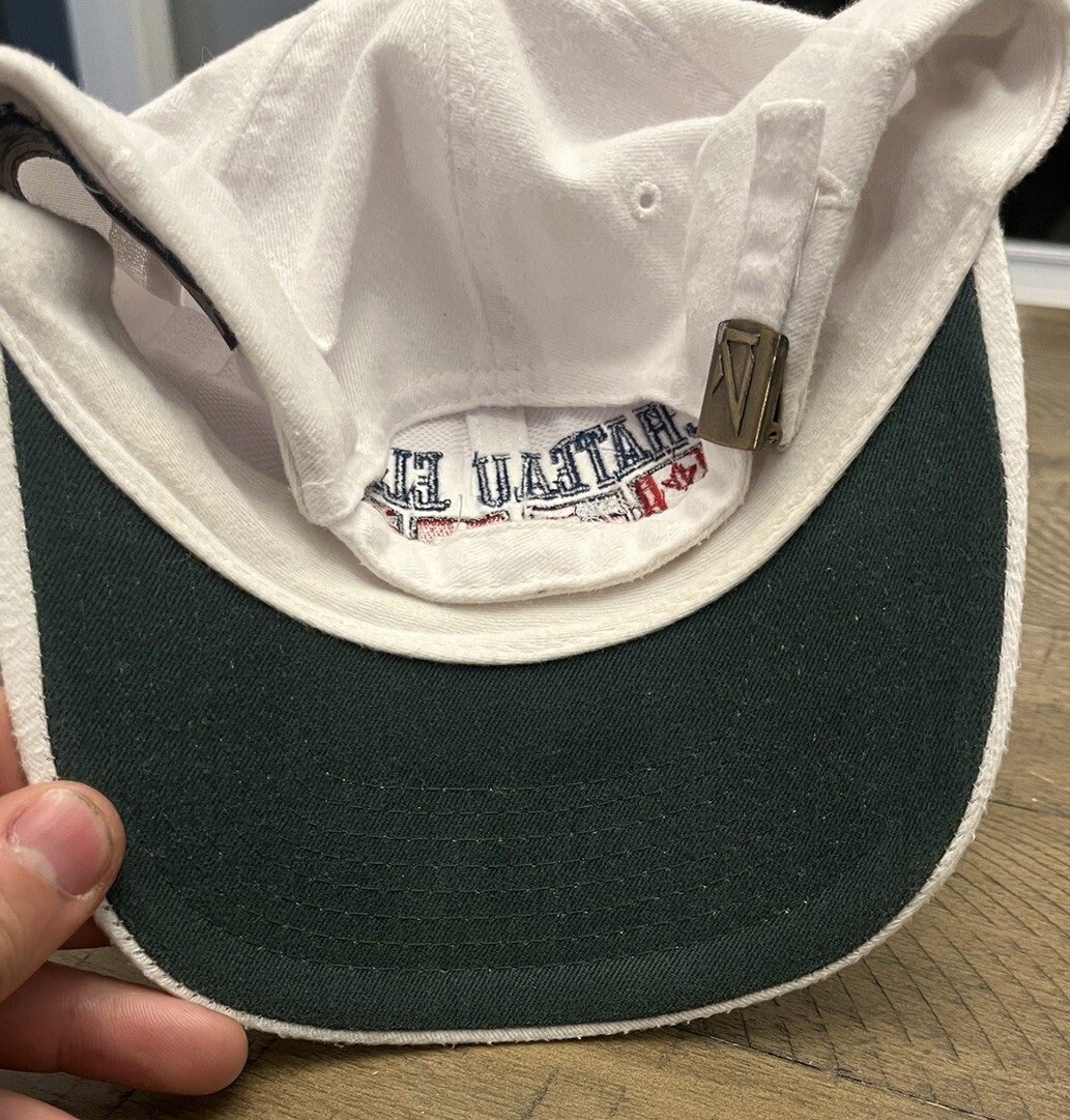Vintage Chateau Elan Golf Club White Hat Cap With Strap And Buckle