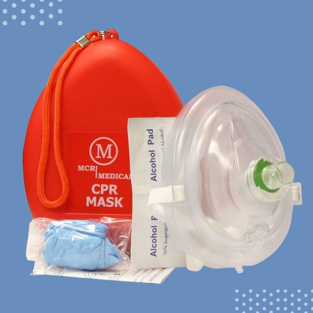 Individually Packed CPR Rescue Mask with Gloves & Wipe - Portable Safety