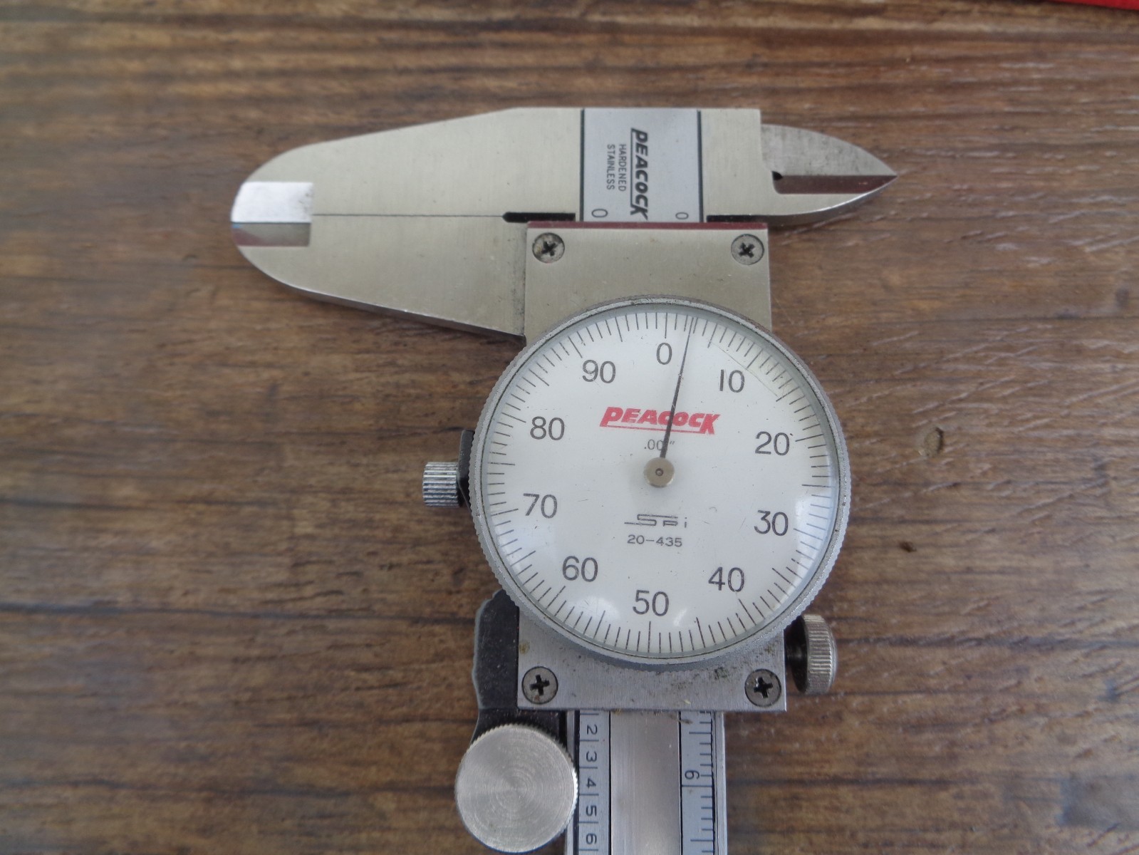 Vintage PEACOCK ~ No. 20-435 Dial Caliper w/ Plastic Case.