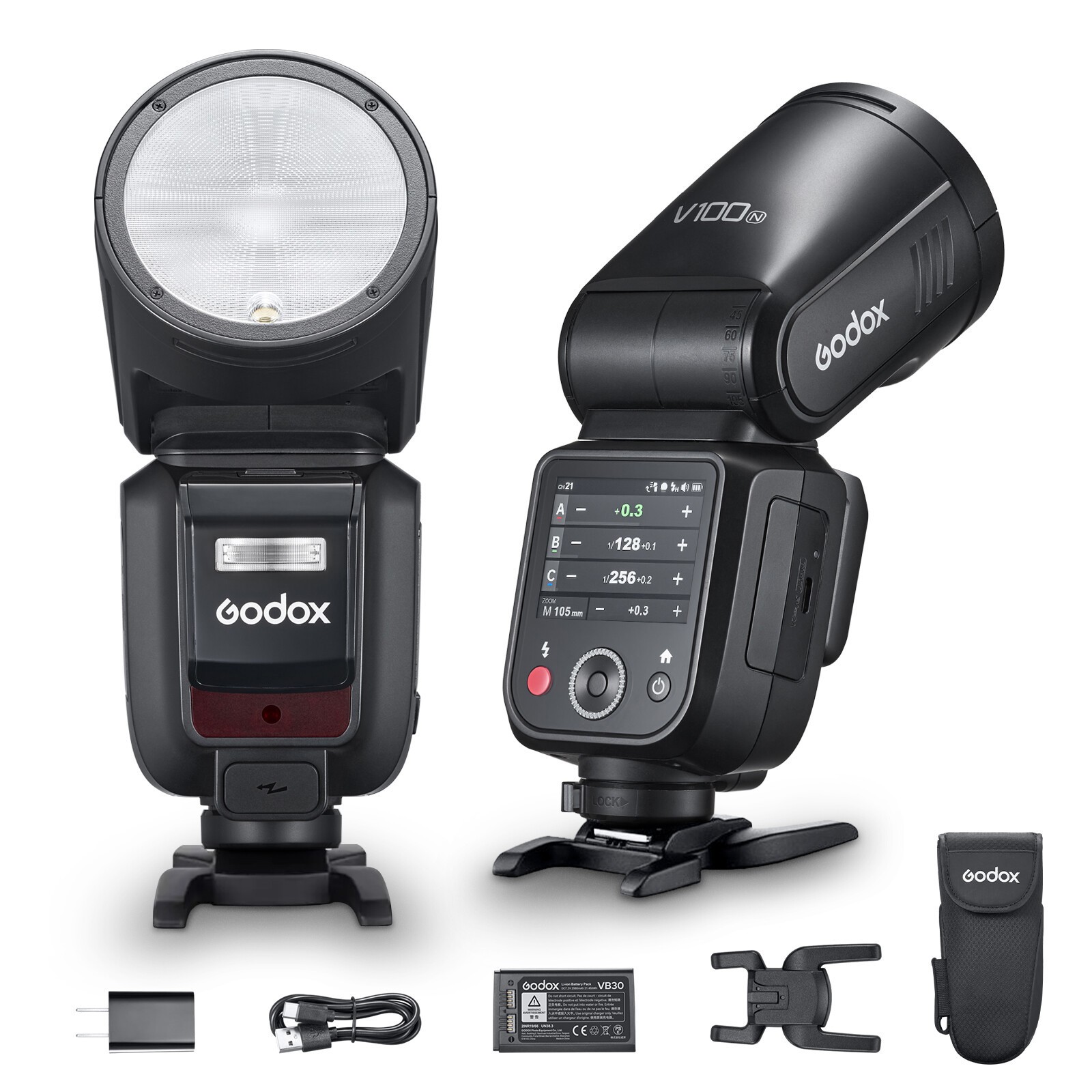 GODOX V100 N Godox Flash for Nikon – Touchscreen Control 100W TTL Camera Flash