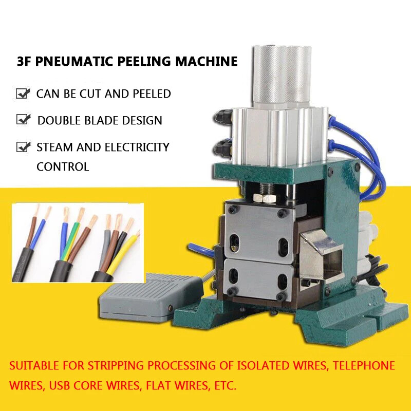 3F Pneumatic Stripping Machine Semi-automatic Multi-core Wire Stripping