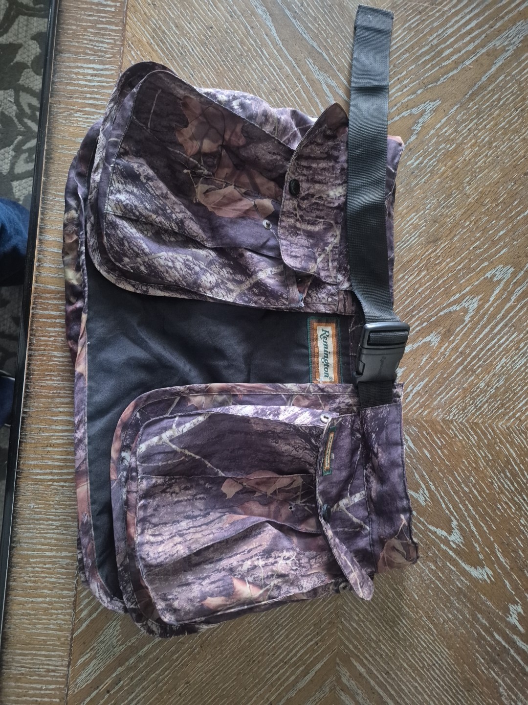 Vintage Remington Game & Shell Hunting Belt Bag Pouches Camo Mossy Oak Pattern