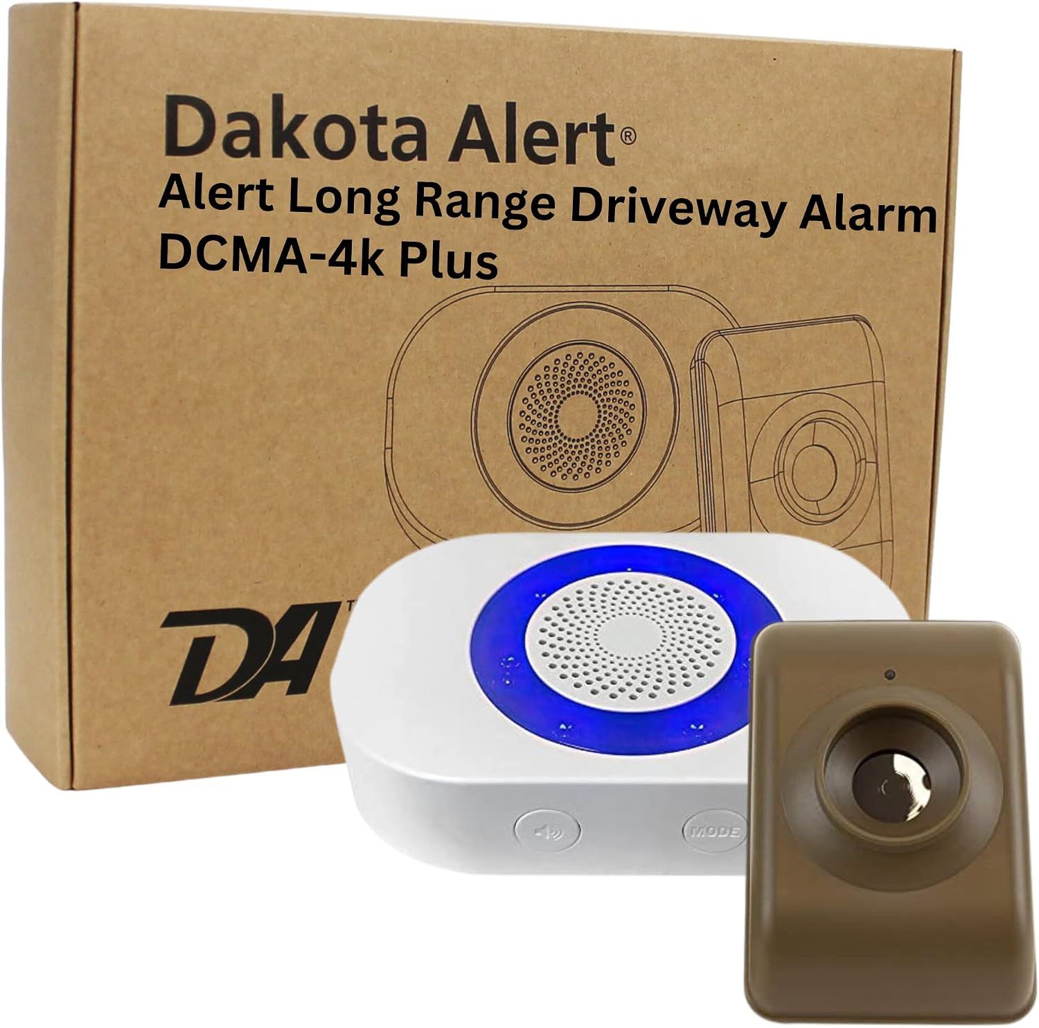 Wireless Driveway Alarm DCMA-4K Plus 1-Mile Motion Sensor Kit | Motion Detector,
