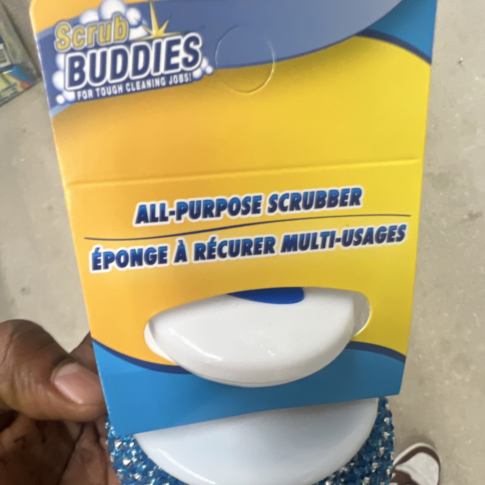 Scrub Buddies All-Purpose Scrubber Scouring Pad, Blue Plastic, 1-Pack