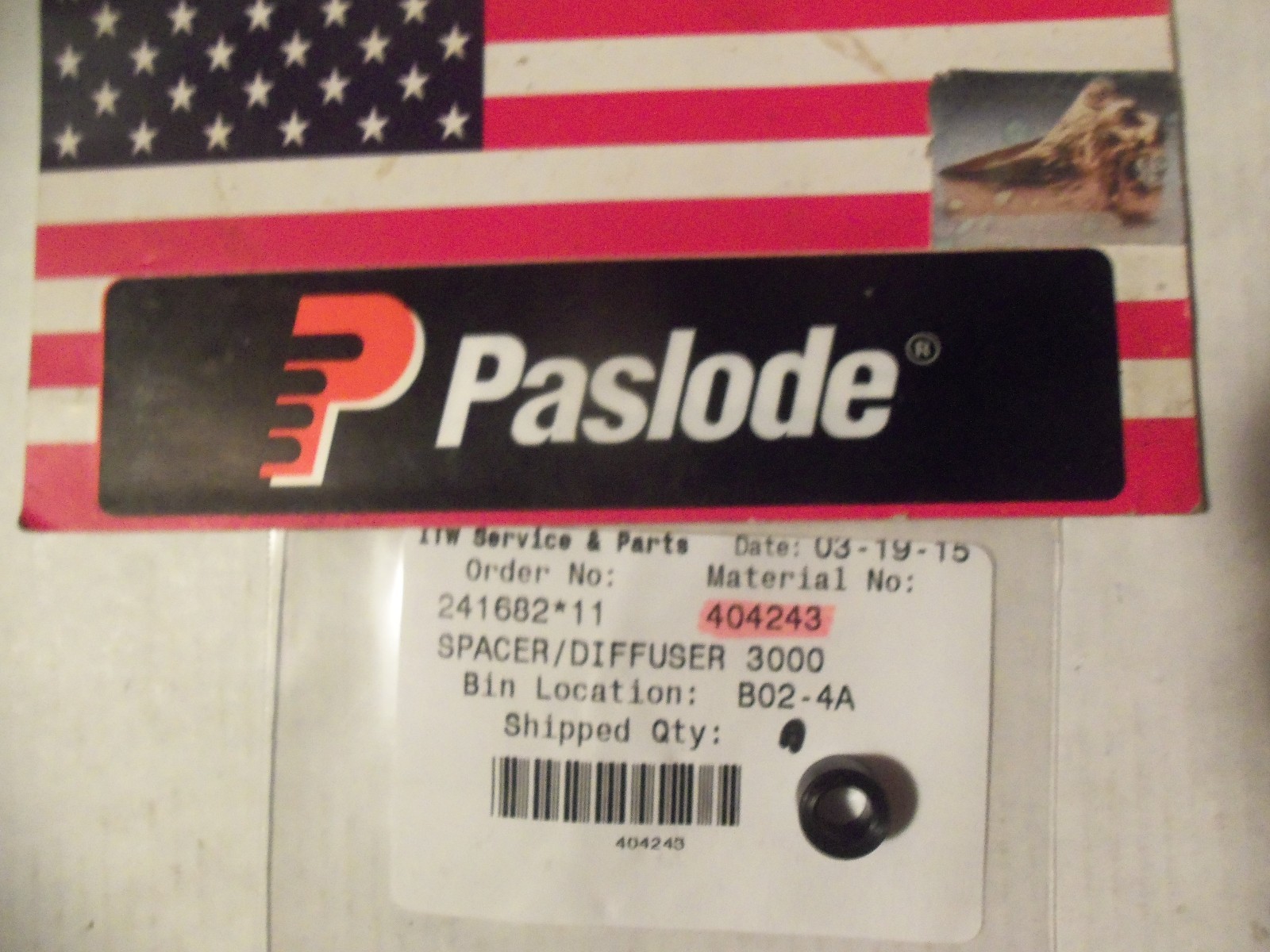 "Genuine" Paslode Part # 404243 SPACER/DIFFUSER 3000