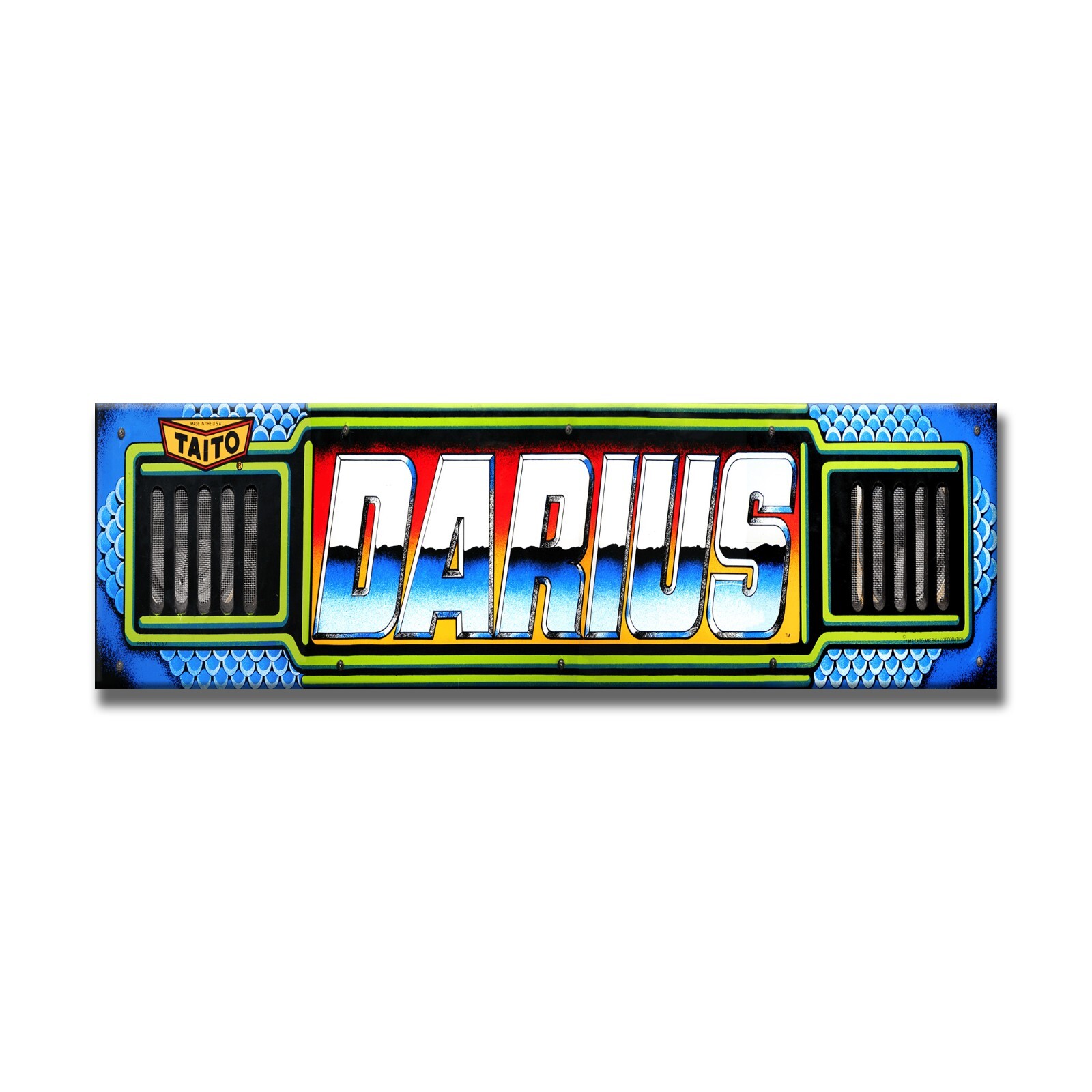 Darius Premium Arcade Marquee Insert Reproduction Header Backlit Sign