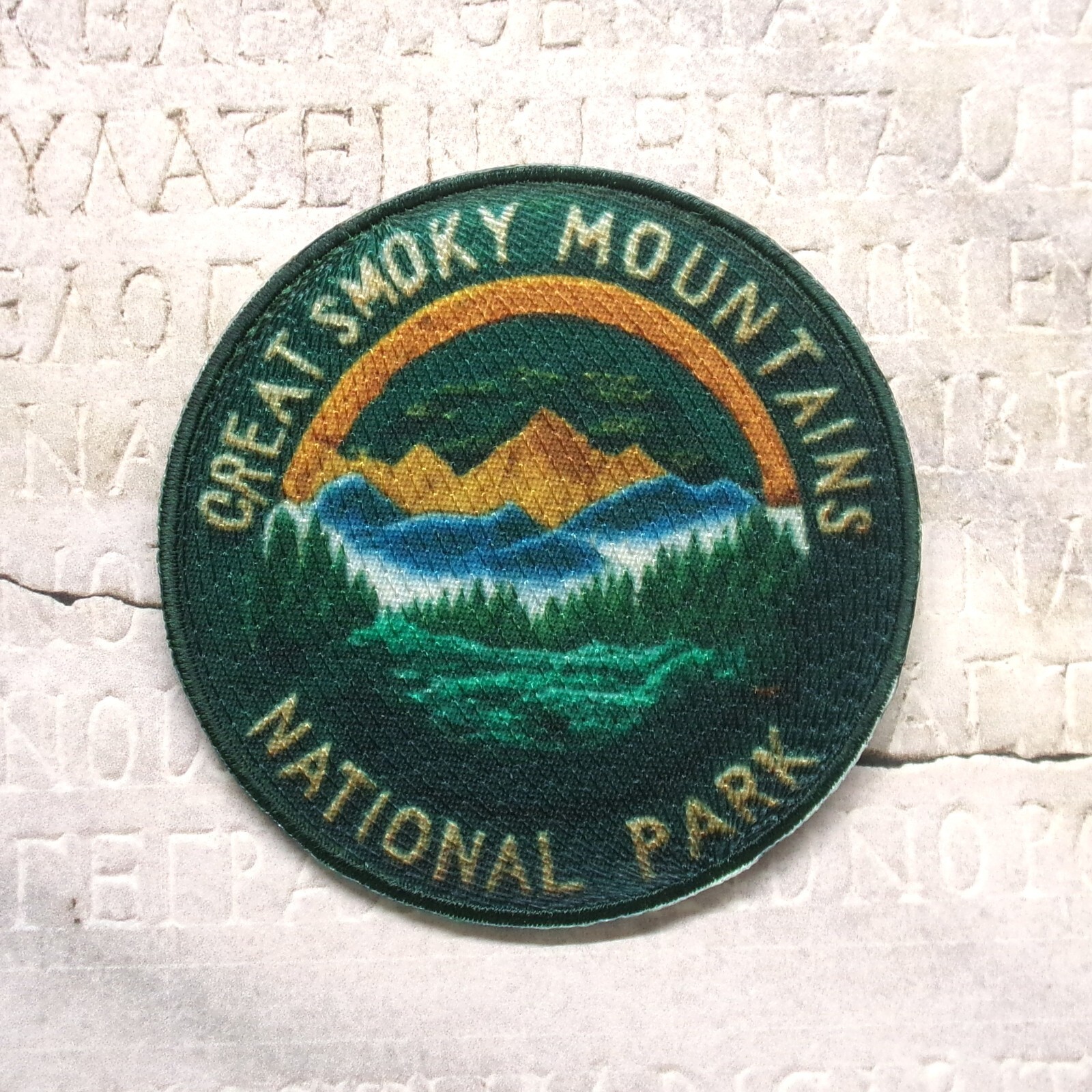 Great Smoky Mountains National Park Patch Iron-on Applique Nature Badge, Forest