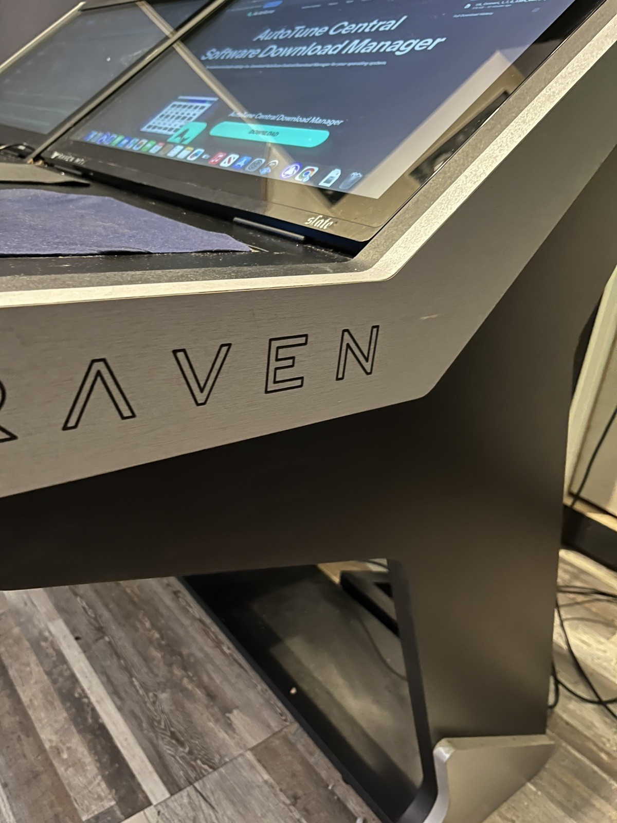Steven Slate Raven Desk With Touchscreen Monitors Two