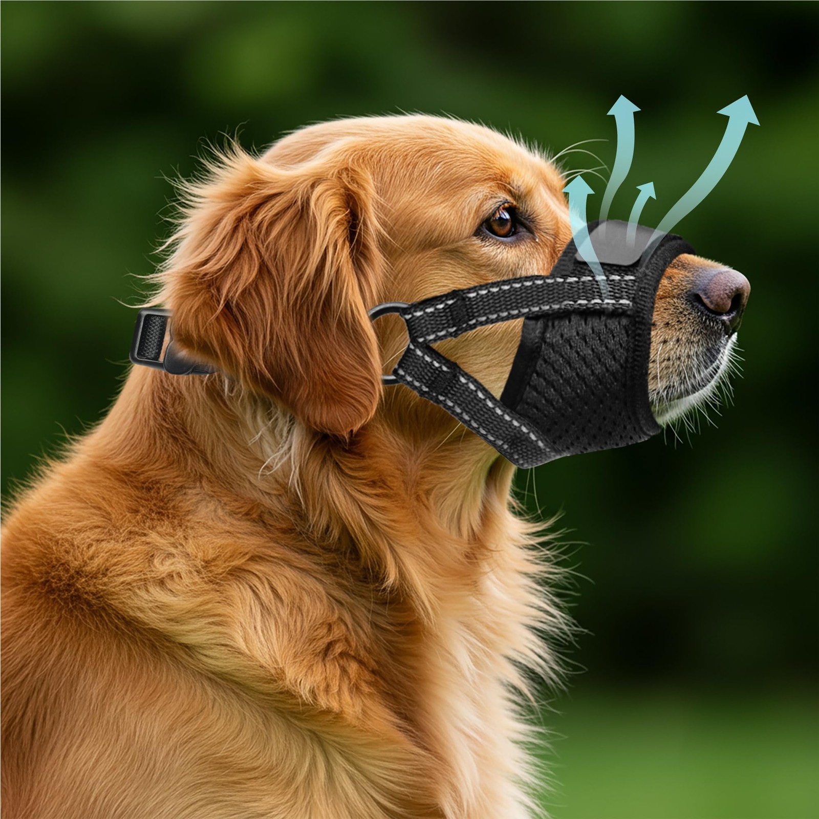 Soft Breathable Dog Muzzle Large For Biting Barking Chewing Allows Panting