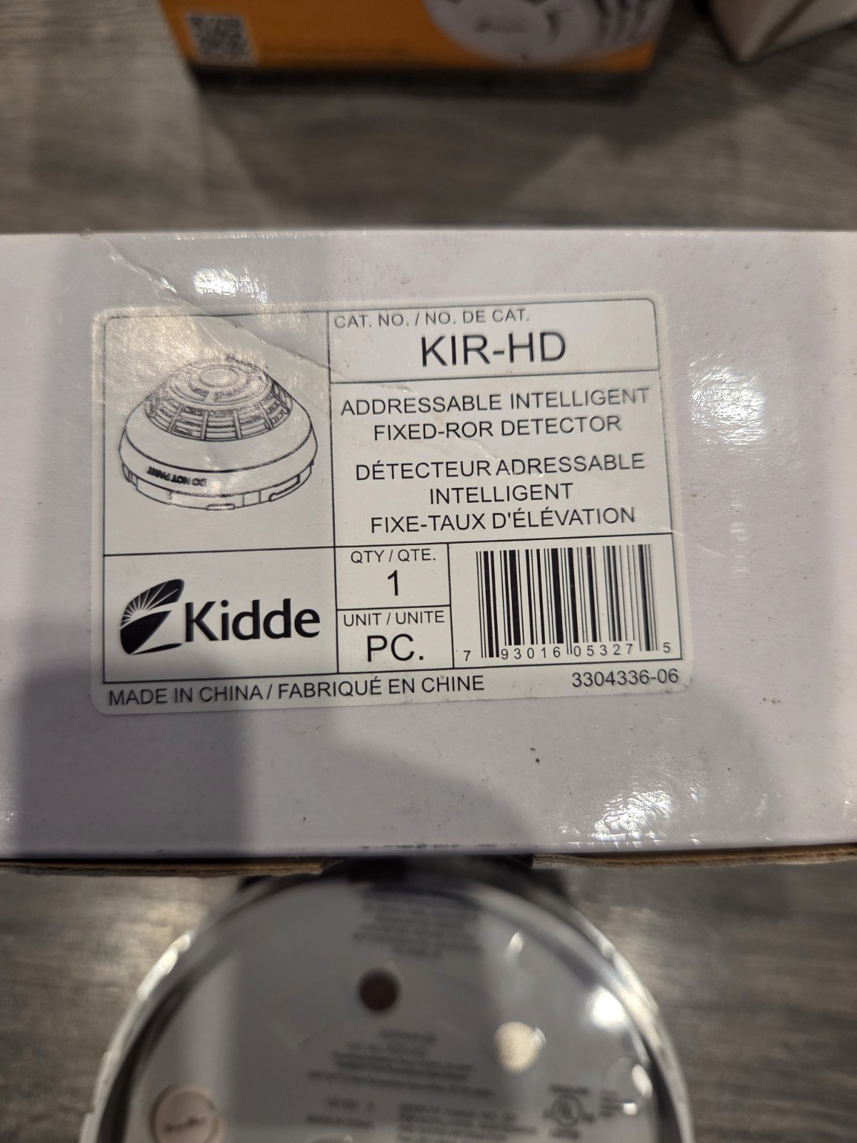 Kidde KIR-HD Addressable Intelligent Fixed-Temperature Heat Detector - White