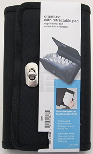 Coupon Organizer with Retractable Pad