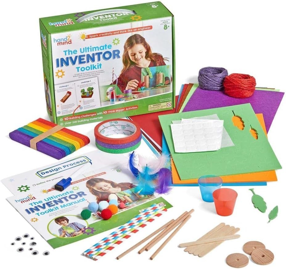 hand2mind Ultimate Inventor Toolkit, Ages 8+, Kids Inventing Kit, STEM Kits