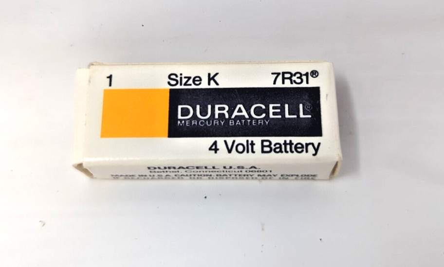 Duracell Mallory Mercury Battery 7R31 Size K Kodak 4 Volts fast shipping