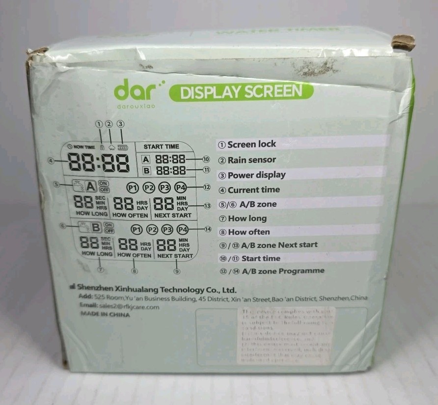 Dar 2 Zone Water Timer WT08 with Dual Outlets