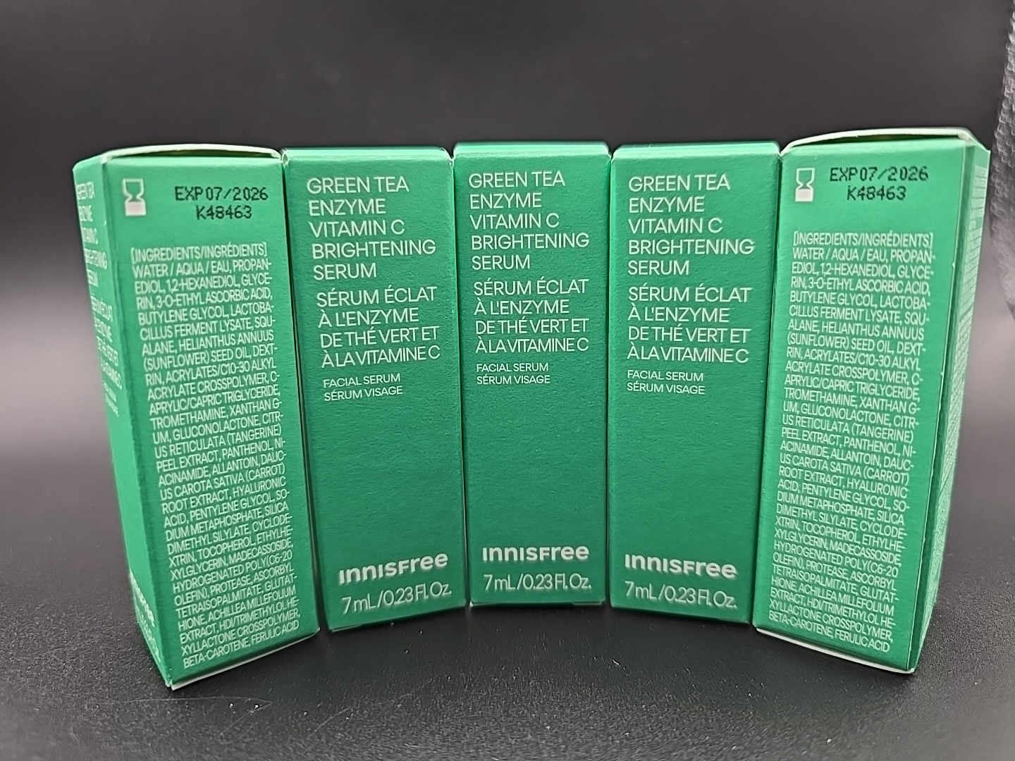 5 - Innisfree Green Tea Enzyme Vitamin C Brightening Serum 7ml/0.23oz Exp 07/26+