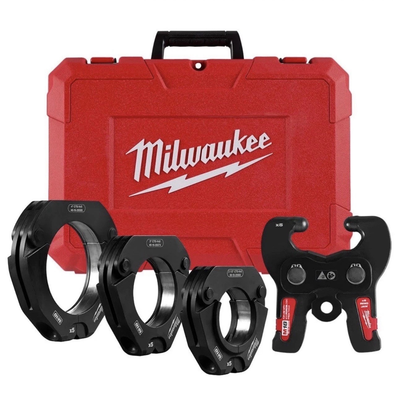 Milwaukee 2-1/2"-4" CTS-V Pivoting Press Ring Kit M18 FORCE LOGIC 49-16-2690X