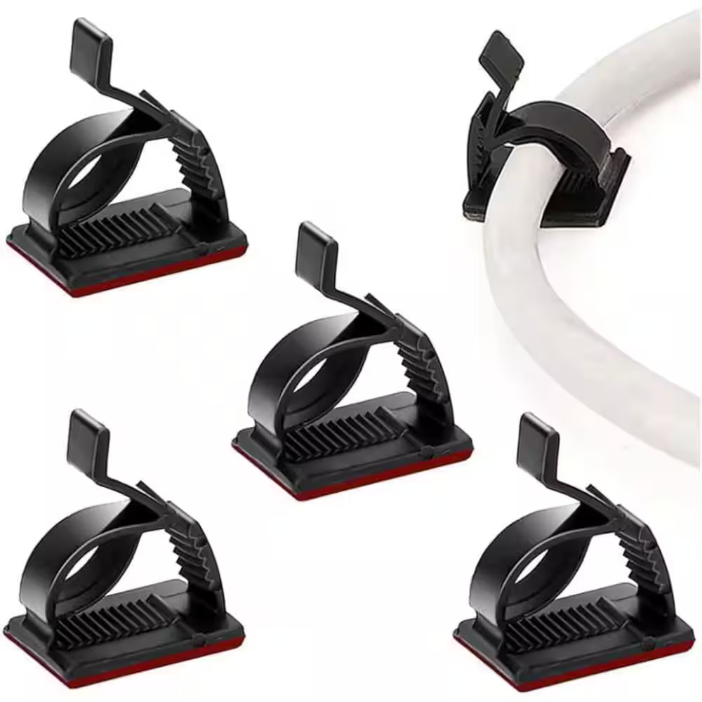 Adjustable Cable Management Clips Adhesive Wire Organizers Holder for TV PC Ethe