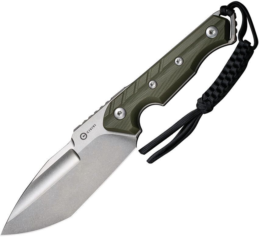 Civivi Maxwell Fixed Knife 4.75 D2 Tool Steel Spear Point Blade Green G10 Handle